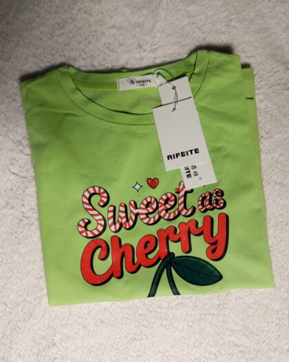 AIFEITE round neck Tshirt- lemon colour